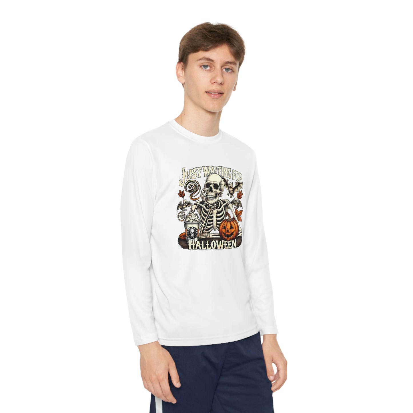 I'm Just Waiting For Halloween Youth Long Sleeve T-Shirt