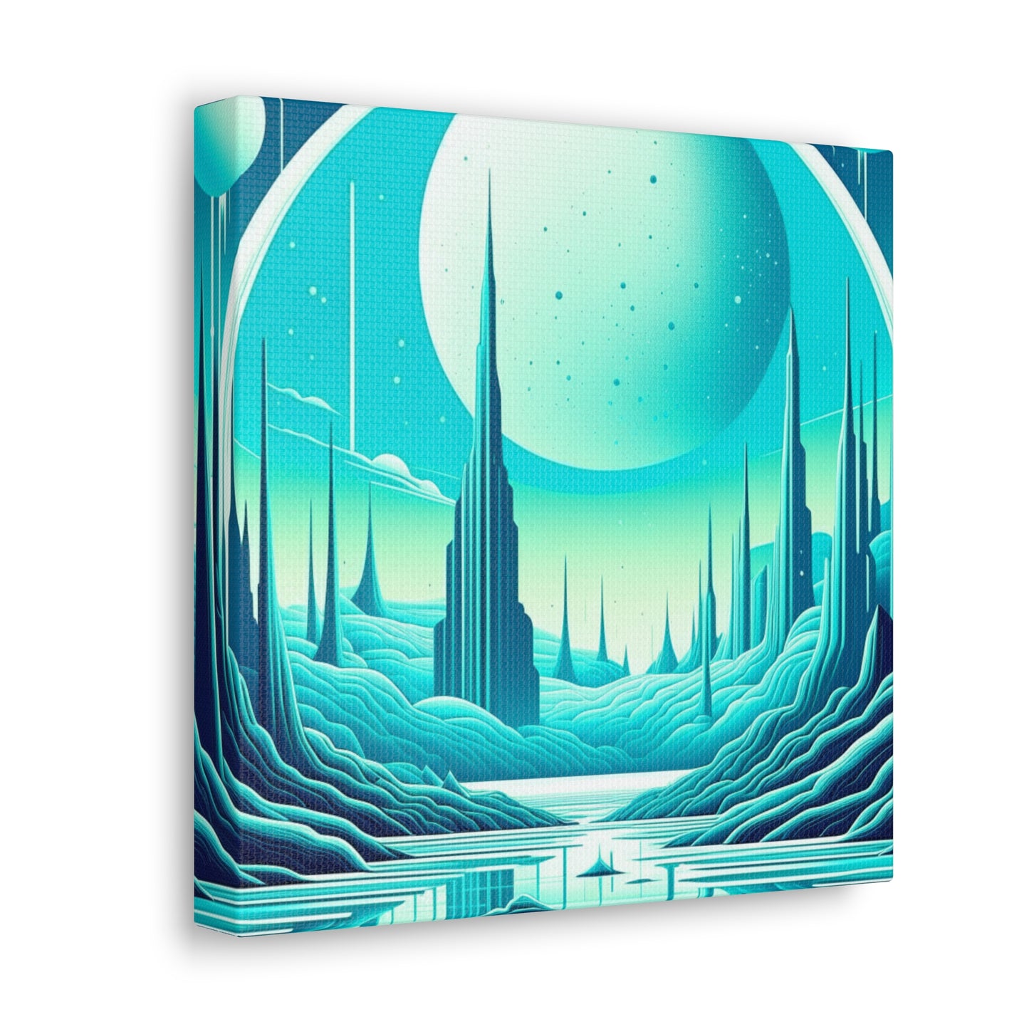 Space City Canvas Wall Art