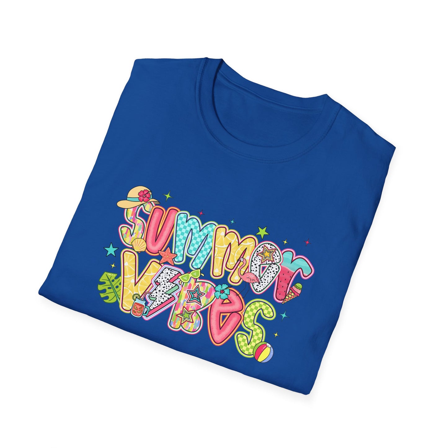 Colorful Summer Vibes Unisex Softstyle T-Shirt