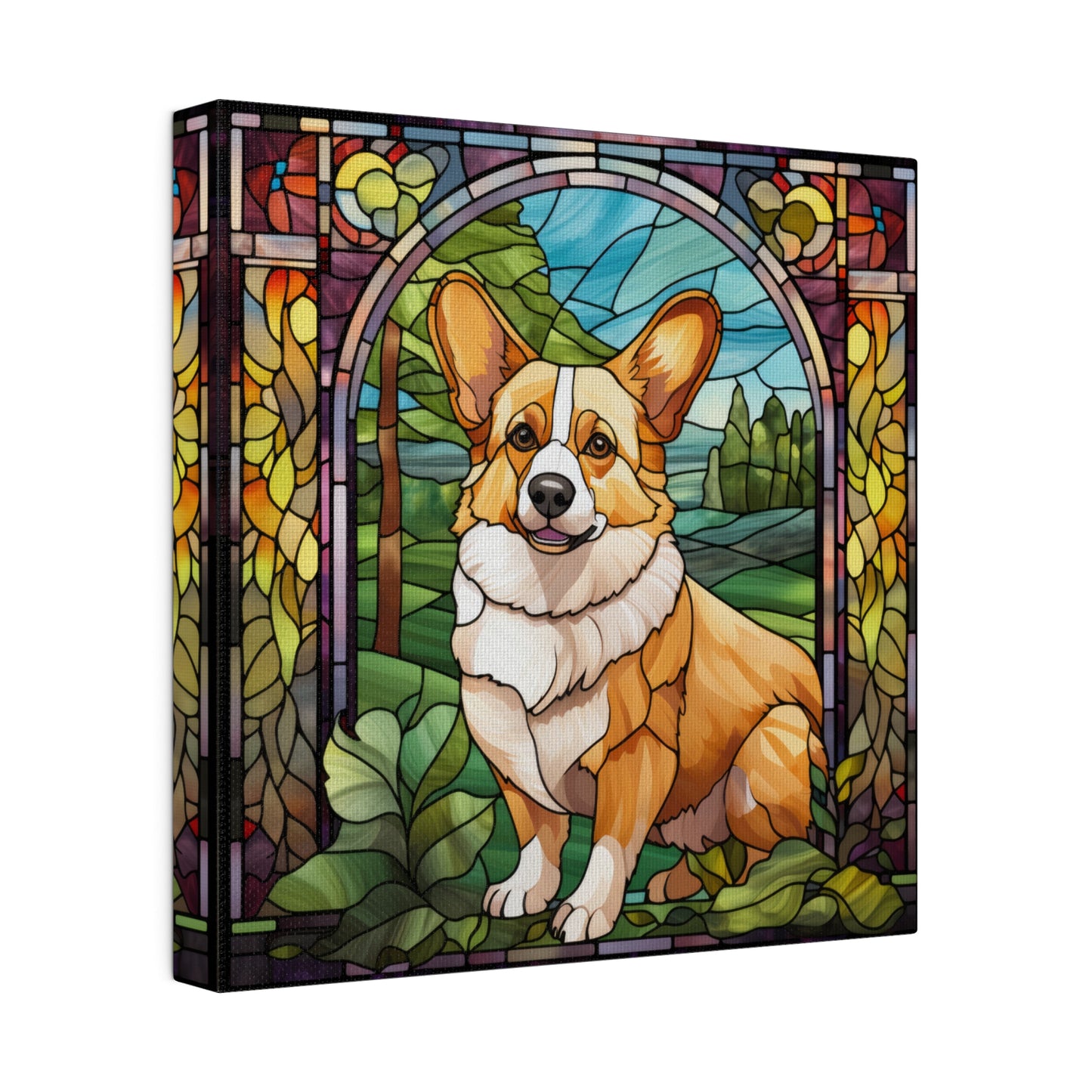 Corgi Wall Art Matte Canvas