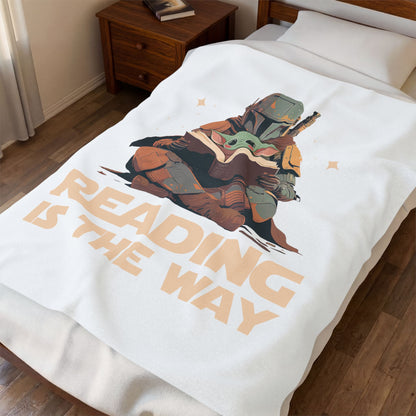 “Reading Is The Way” Mandalorian & Baby Yoda Plush Blanket
