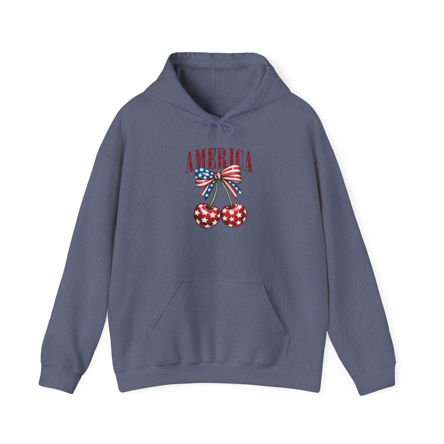 Patriotic Cherry Print Hoodie