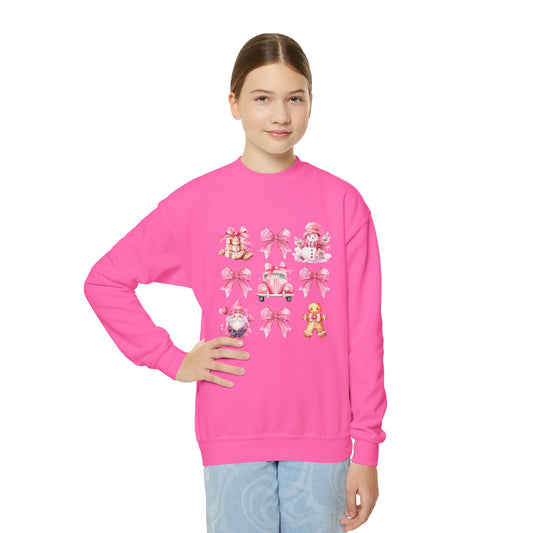 Coquette Holiday Youth Crewneck Sweatshirt