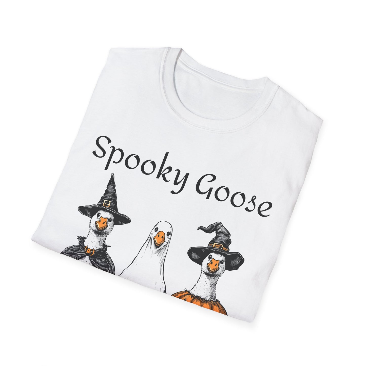 Spooky Goose Halloween Softstyle Adult T-Shirt
