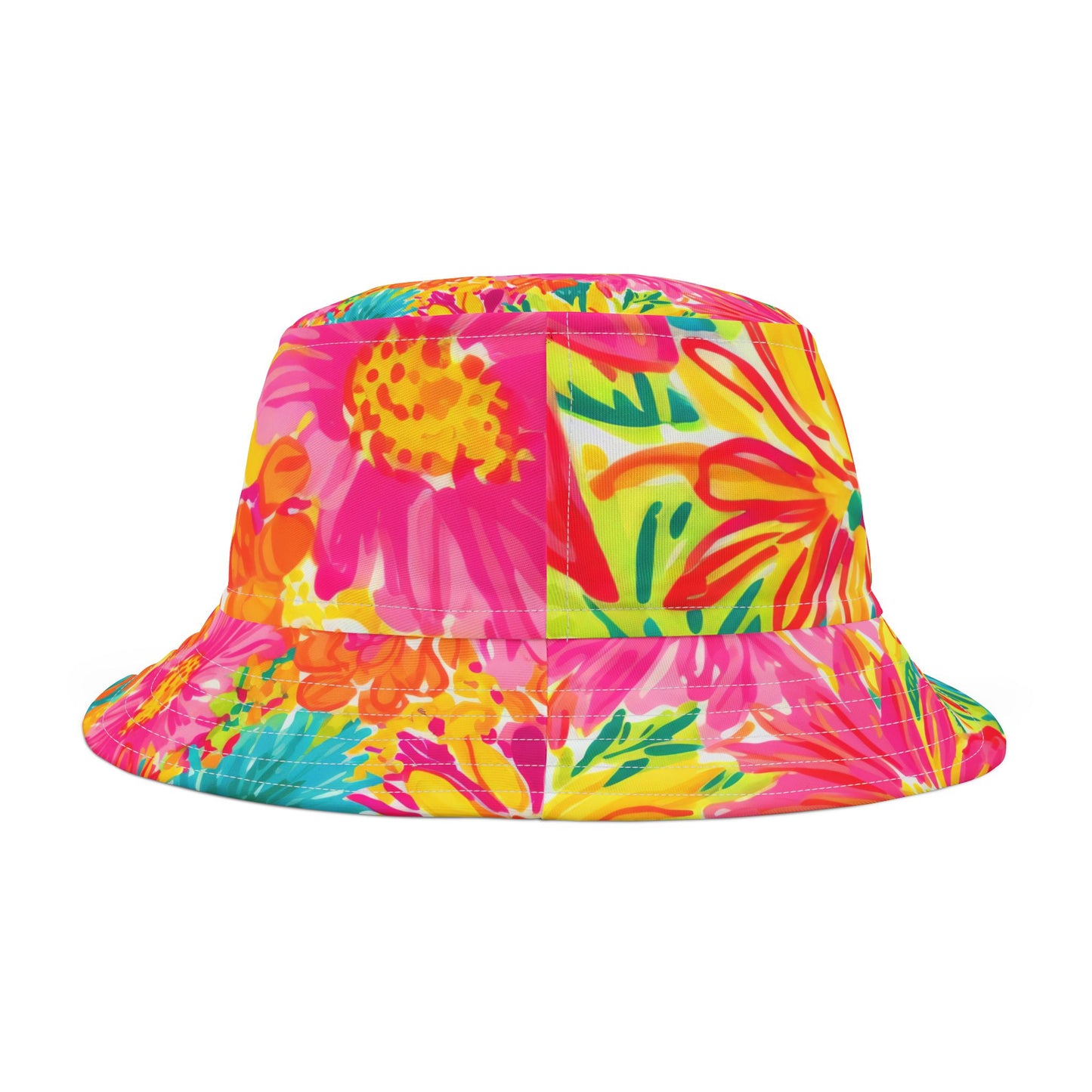 Bright Summer Floral Bucket Hat