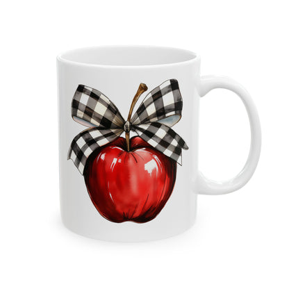 Coquette Teacher Apple Ceramic Mug, (11oz, 15oz)