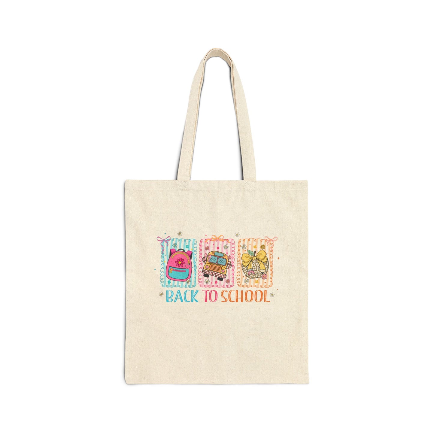 Eco- Friendly Back to School Cotton Canvas Tote Bag