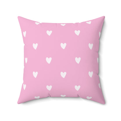 Girl's Pink Heart Pillow