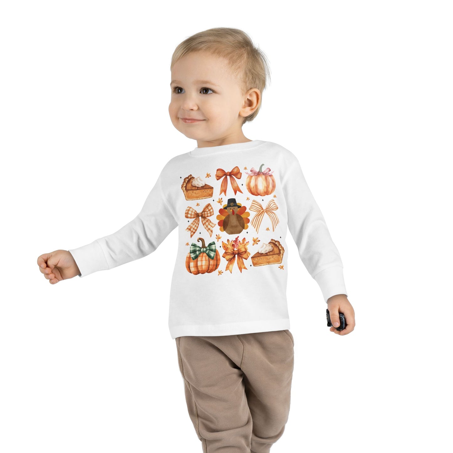 Coquette Thanksgiving Toddler Long Sleeve Tee