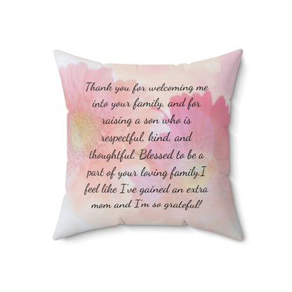 Boyfriend's Mom's Mother's Day Pillow