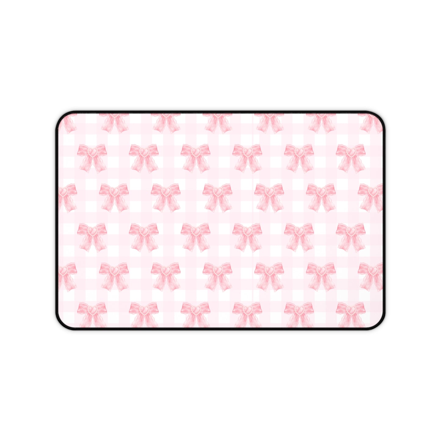 Coquette Pink Bow Dorm Decor Desk Mat