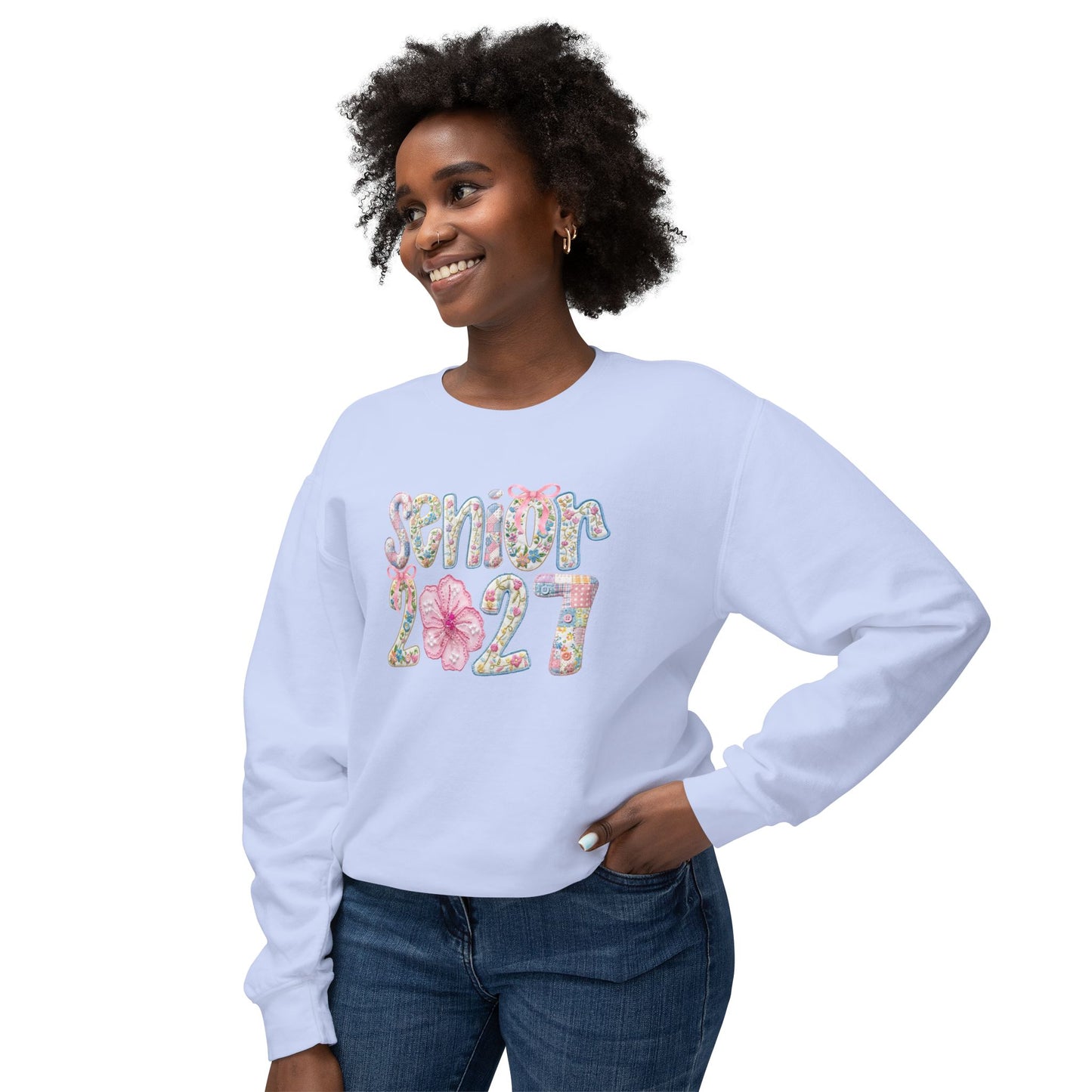 Senior 2027 Floral Crewneck Sweatshirt