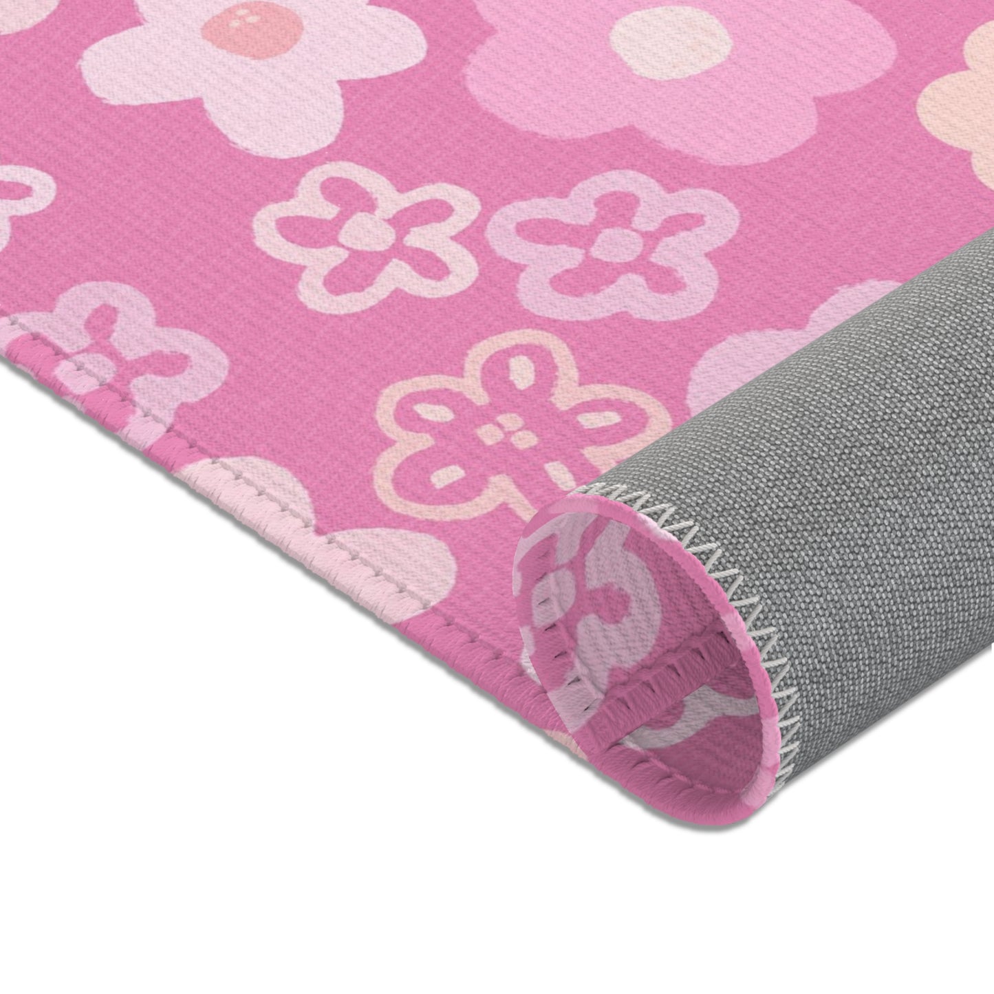 Coquette Pink Flower Power Area Rugs