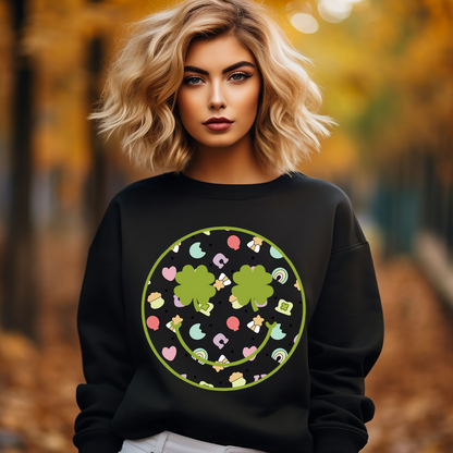 St. Patrick's Day Smiley Face Sweatshirt