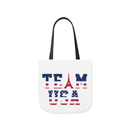 Team USA Paris Olympics Canvas Tote Bag, 5-Color Straps