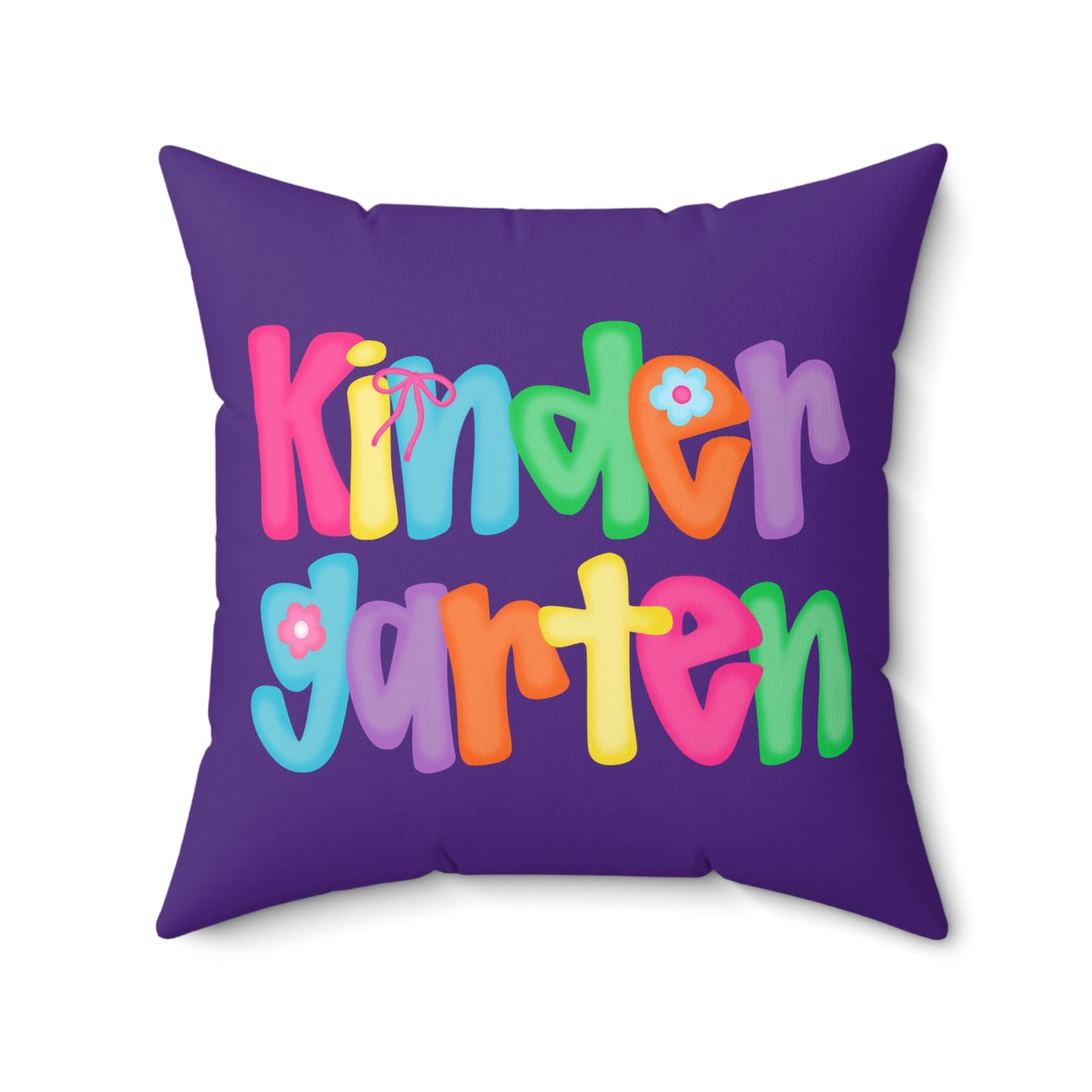 Colorful Back to School Kindergarten Pillow