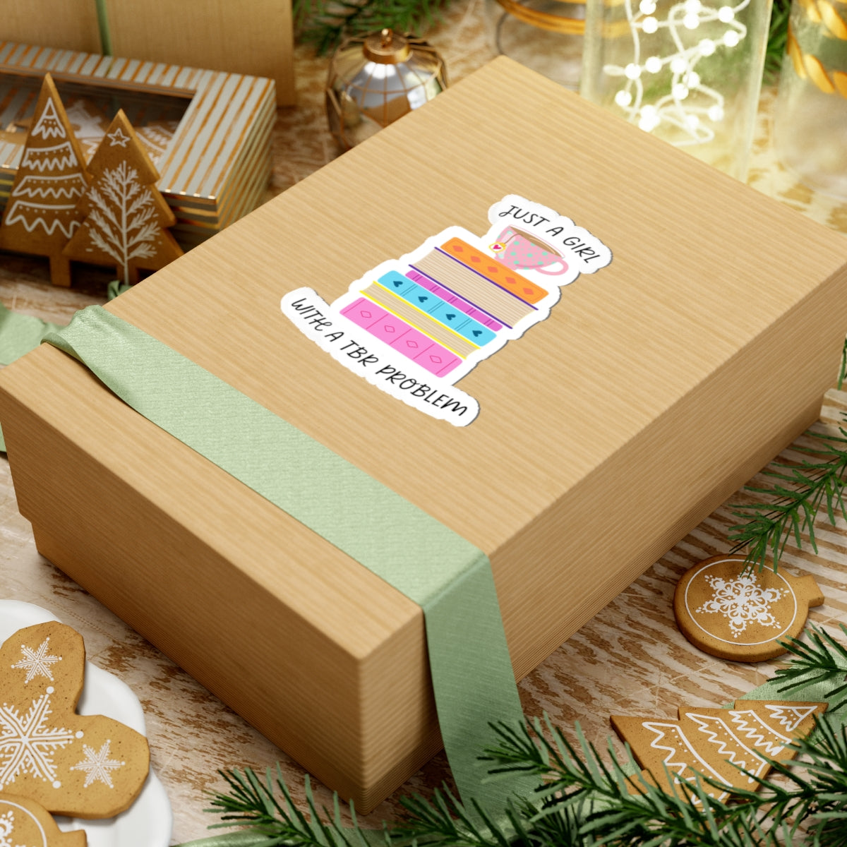 Just a Girl with a TBR Problem Book Lover Sticker