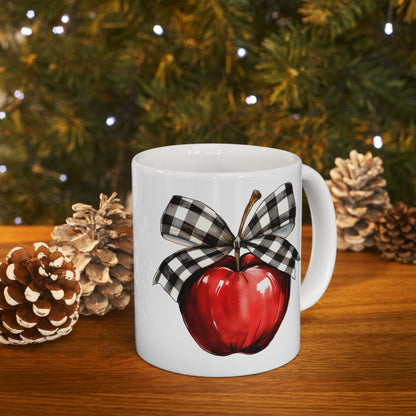 Coquette Teacher Apple Ceramic Mug, (11oz, 15oz)