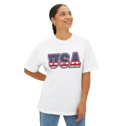 USA 4th of July Unisex Oversized Boxy Tee