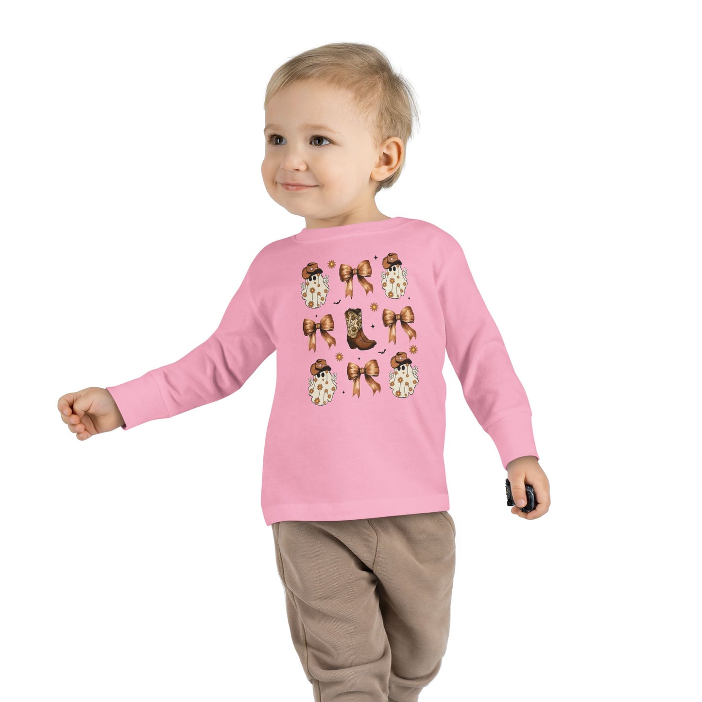 Coquette Cowboy Ghosts Toddler Long Sleeve Tee