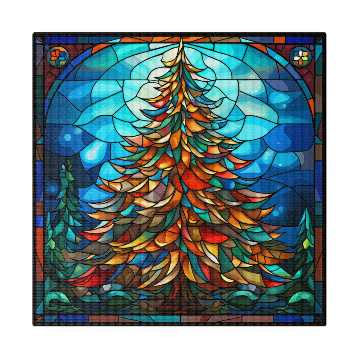 Stained Glass Christmas Canvas