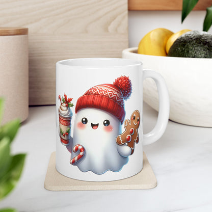 Christmas Ghost Ceramic Mug