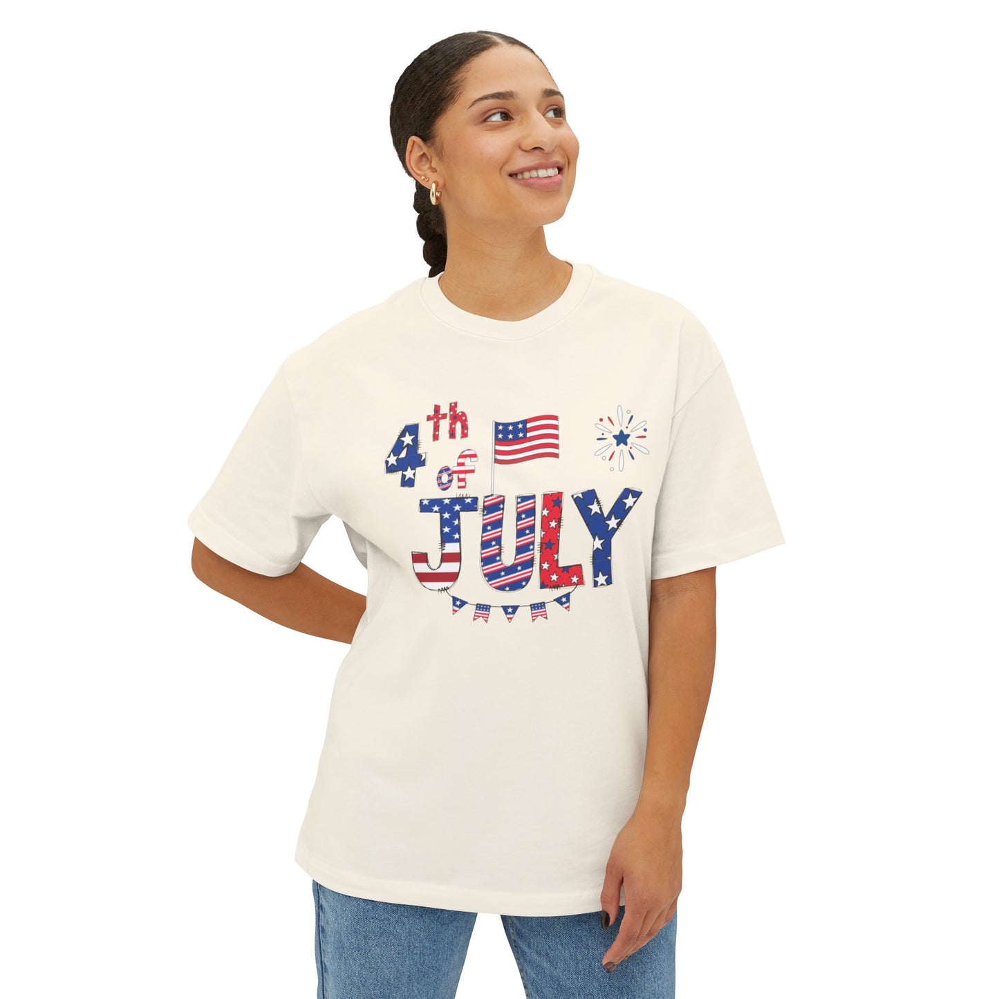 Cute 4th of July Boxy Tee