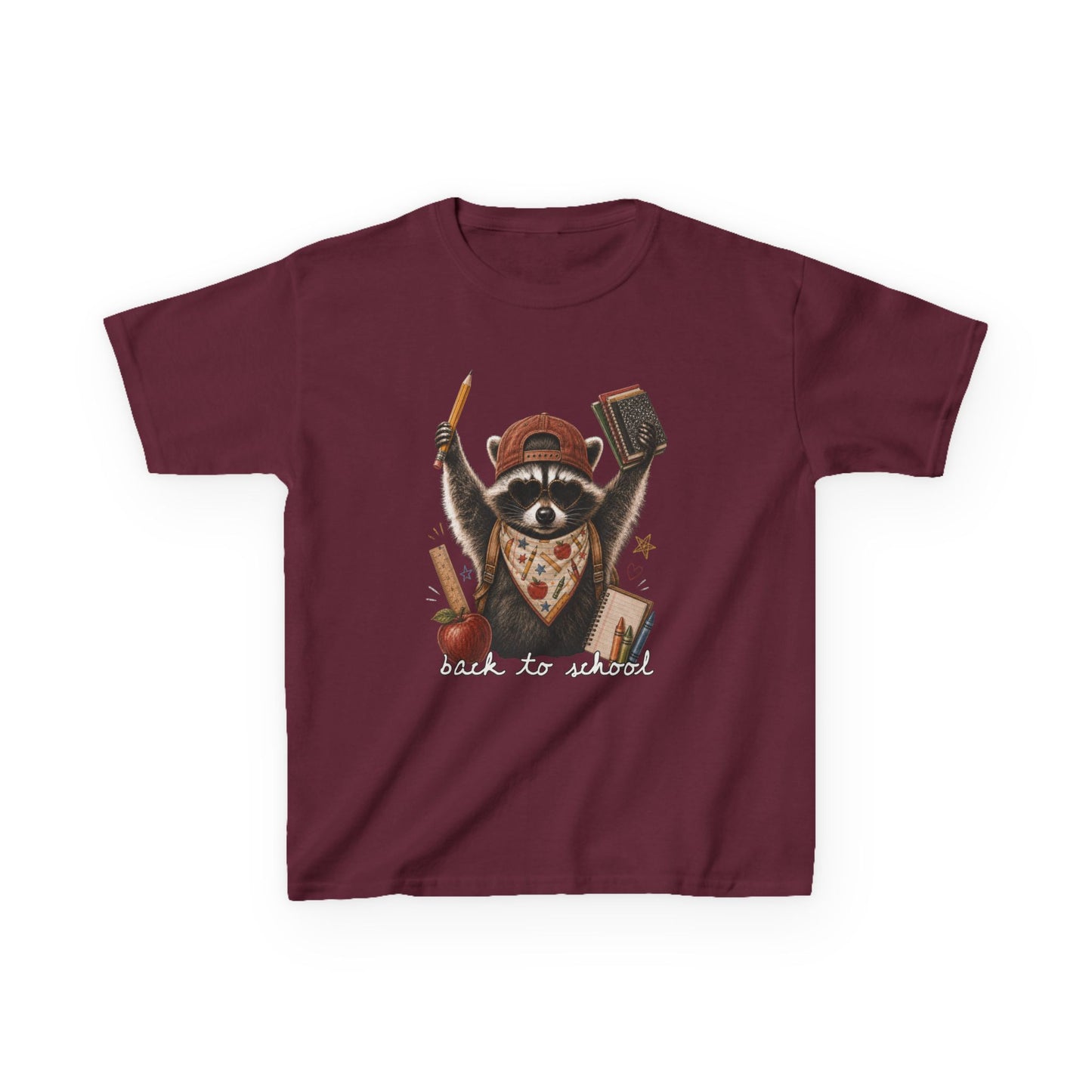 Kids Back to School Raccoon Classroom Tee