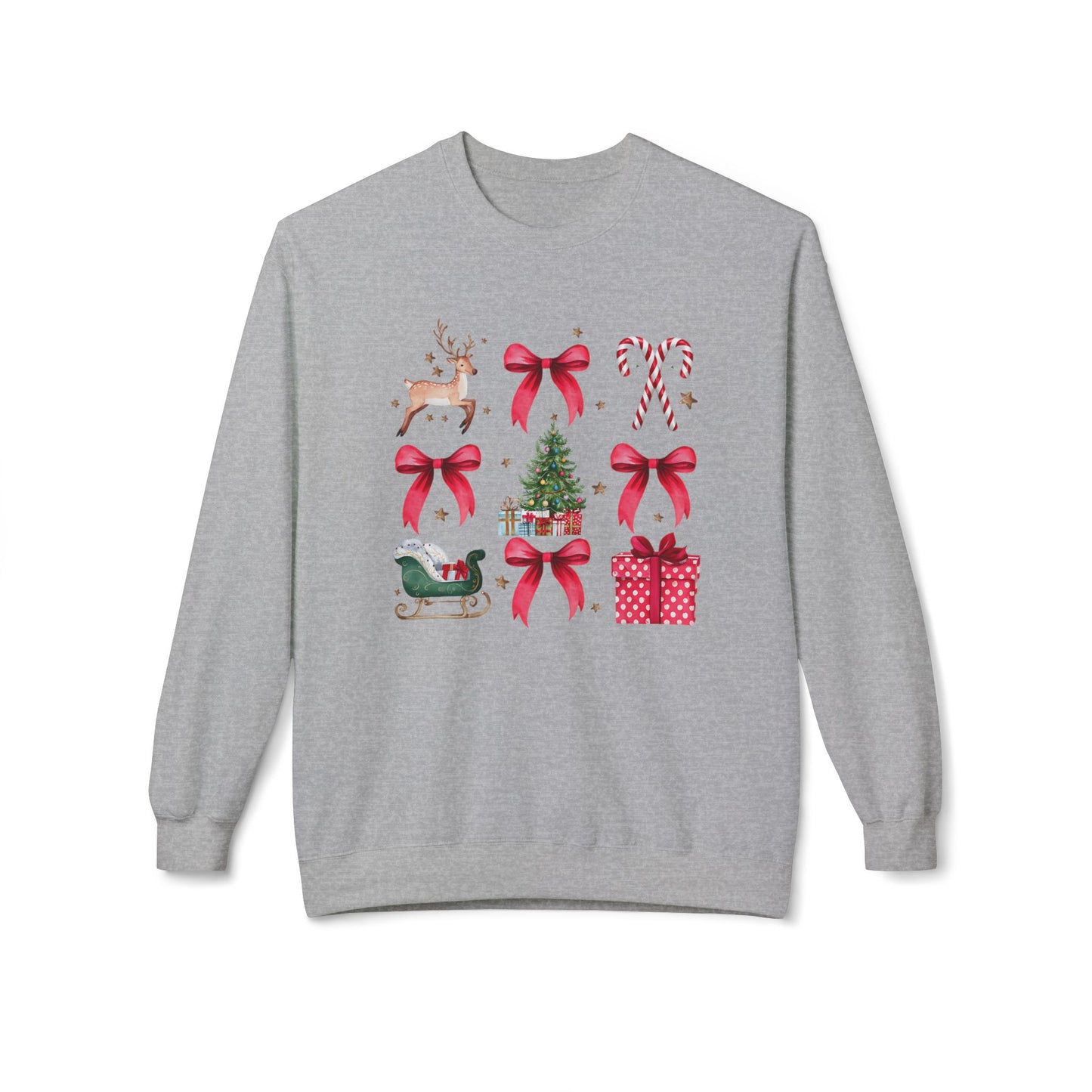 Merry Christmas Coquette Softstyle Fleece Sweatshirt