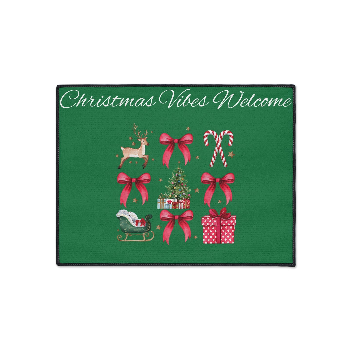 Christmas Vibes Welcome Heavy Duty Floor Mat