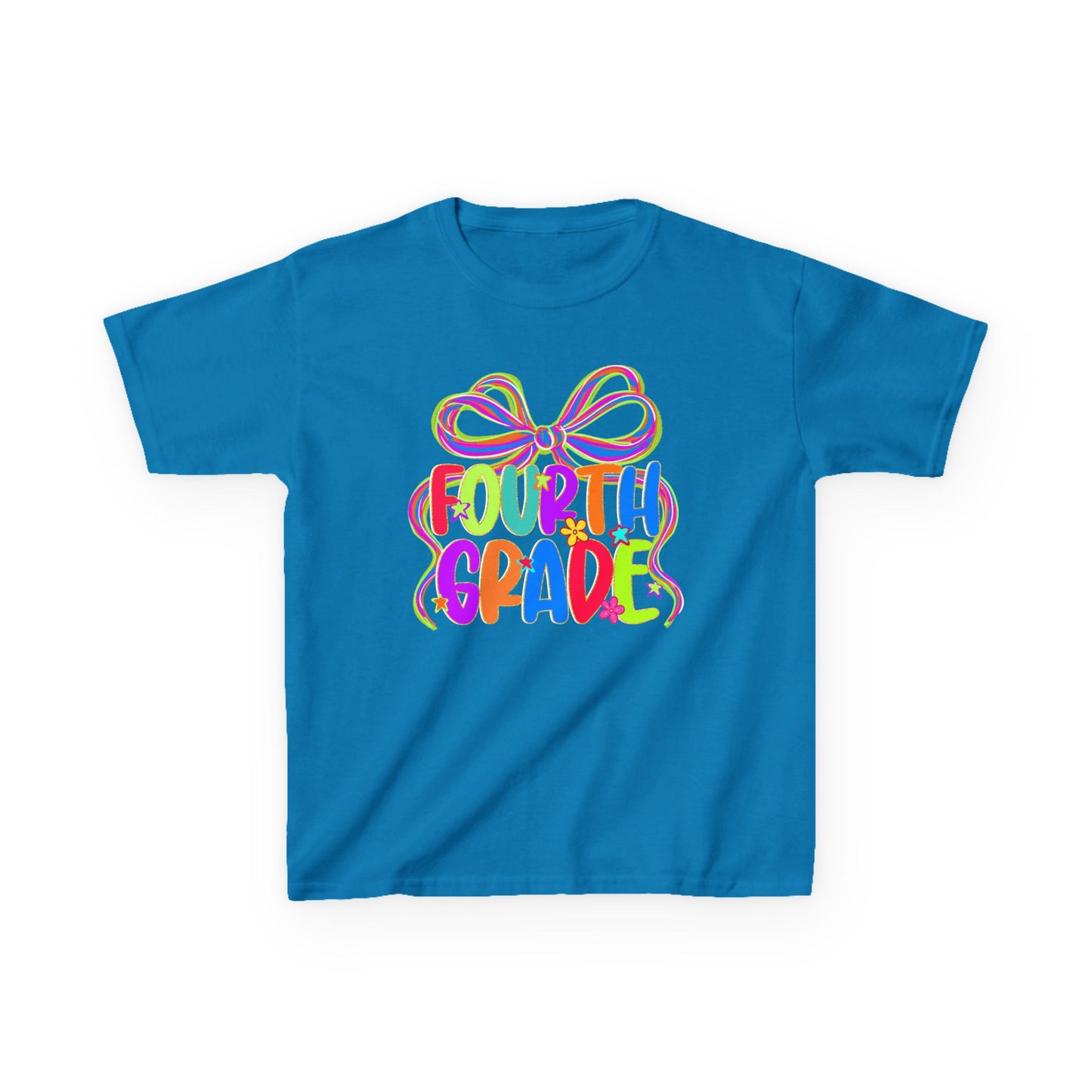 Neon Fourth Grade Back to School Kids Tee