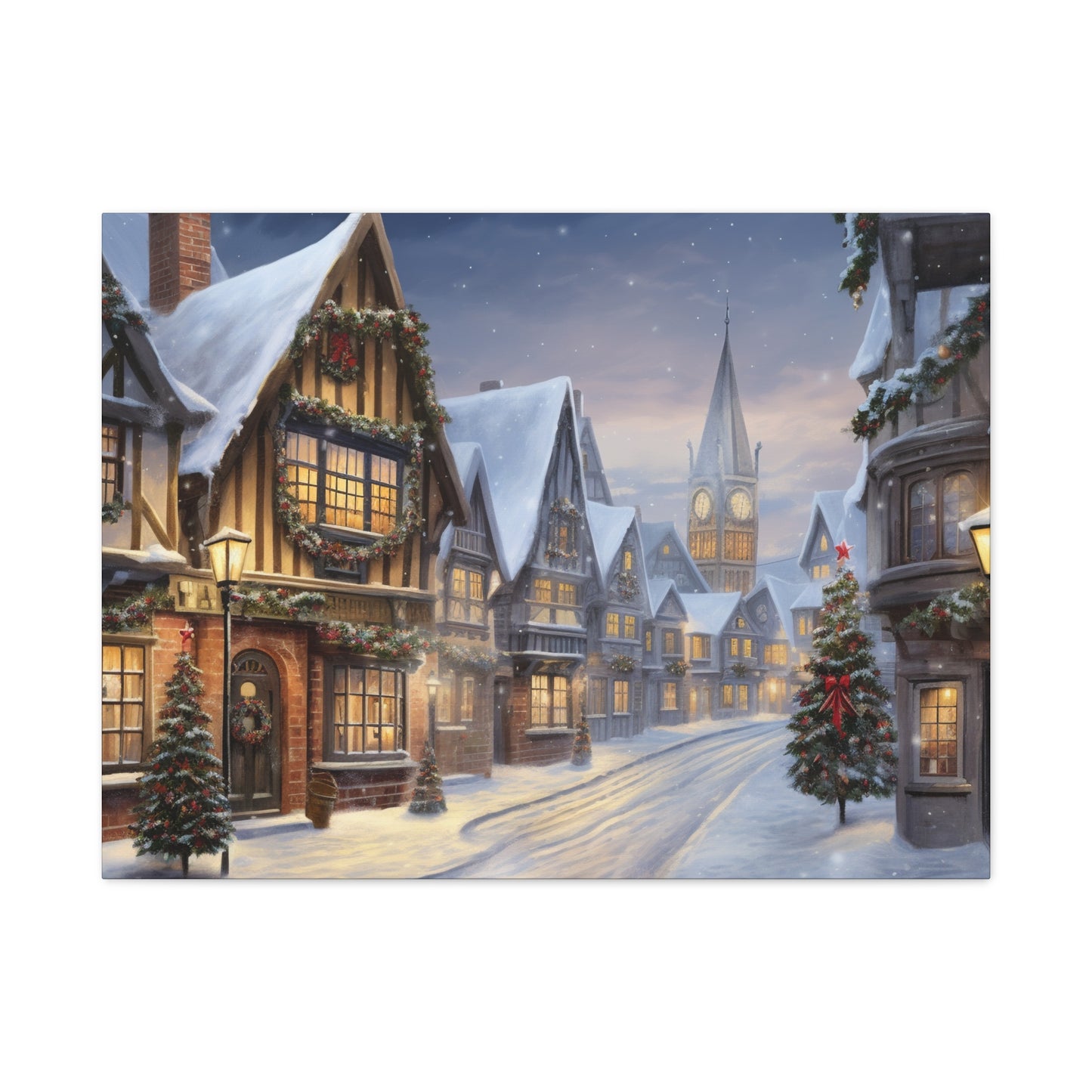 Christmas Village Canvas Art