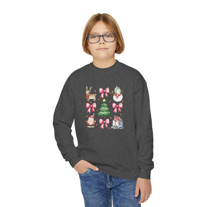 Coquette Christmas Youth Crewneck Sweatshirt