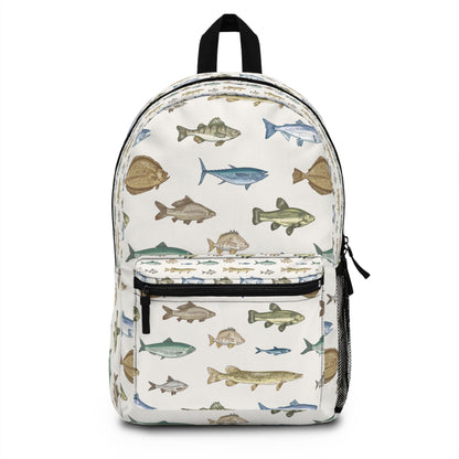 Fish Print Eco-Friendly School and Hiking Backpack