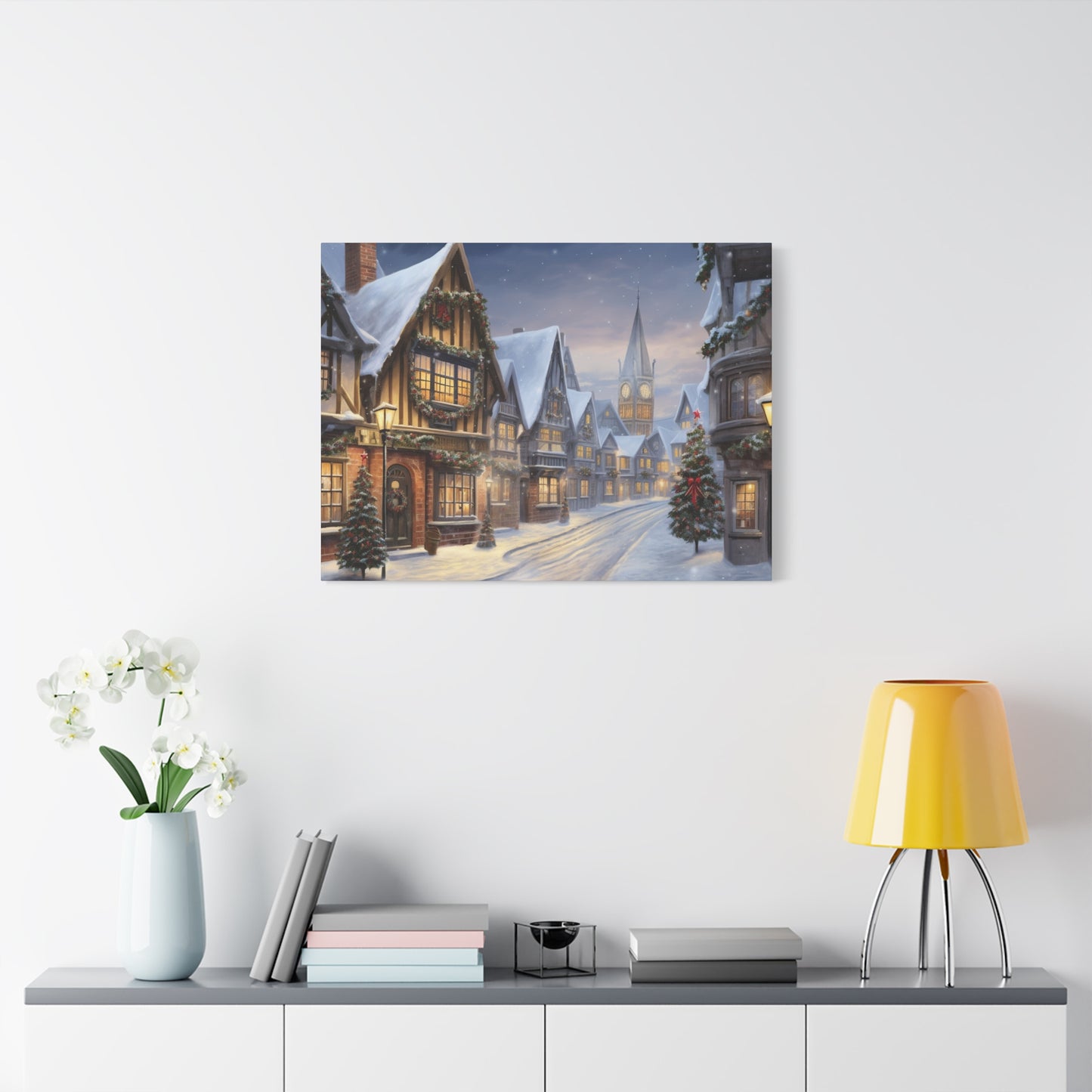 Christmas Village Canvas Art