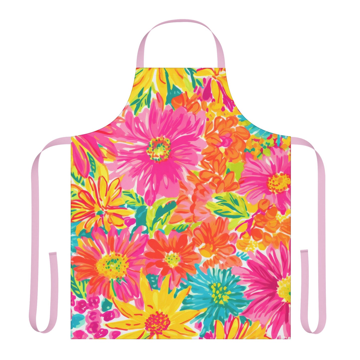 Bright Floral Kitchen Apron