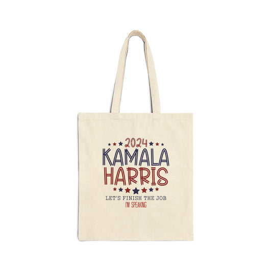 Kamala Harris Cotton Canvas Tote Bag