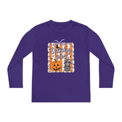 Halloween Spooky Vibes Youth Long Sleeve Tee