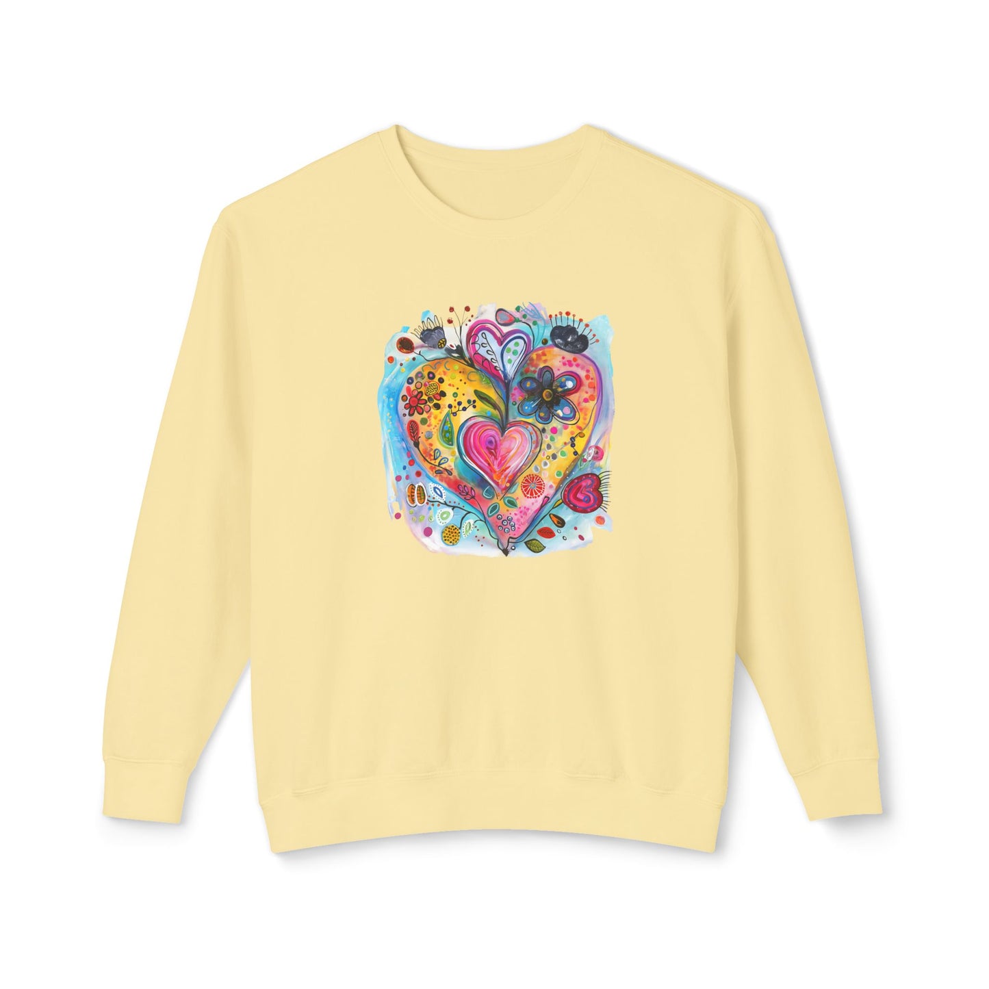 Colorful Heart Art Crewneck Sweatshirt