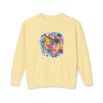 Colorful Heart Art Crewneck Sweatshirt