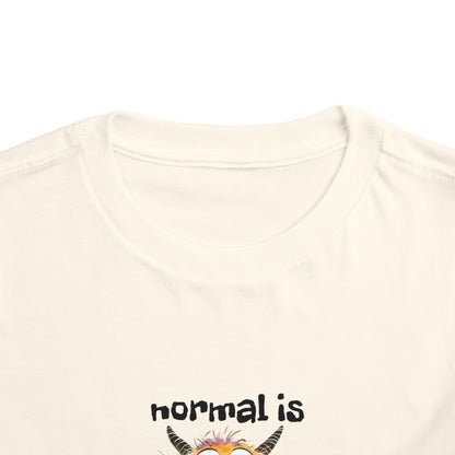 Toddler Tee — Rainbow Cat “Normal Is Overrated” Cute Kids Graphic Shirt