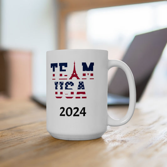 TEAM USA Olympics Paris 2024 Ceramic Mug, (11oz, 15oz)