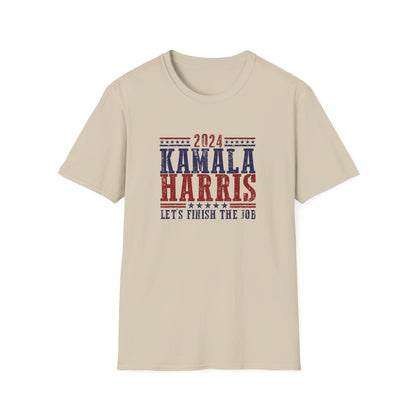 Kamala Harris Let's Finish the Job Distressed T-Shirt