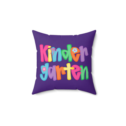 Colorful Back to School Kindergarten Pillow