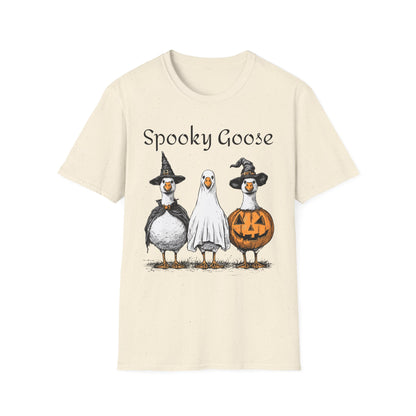 Spooky Goose Halloween Softstyle Adult T-Shirt