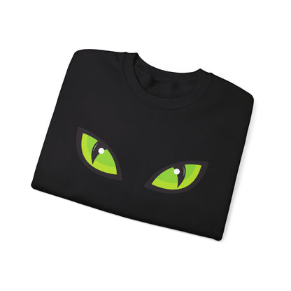 Spooky Cat Eyes Halloween Sweatshirt