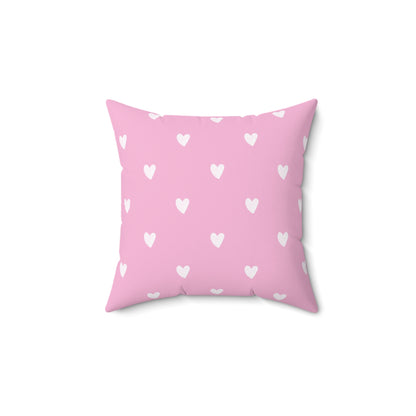 Girl's Pink Heart Pillow