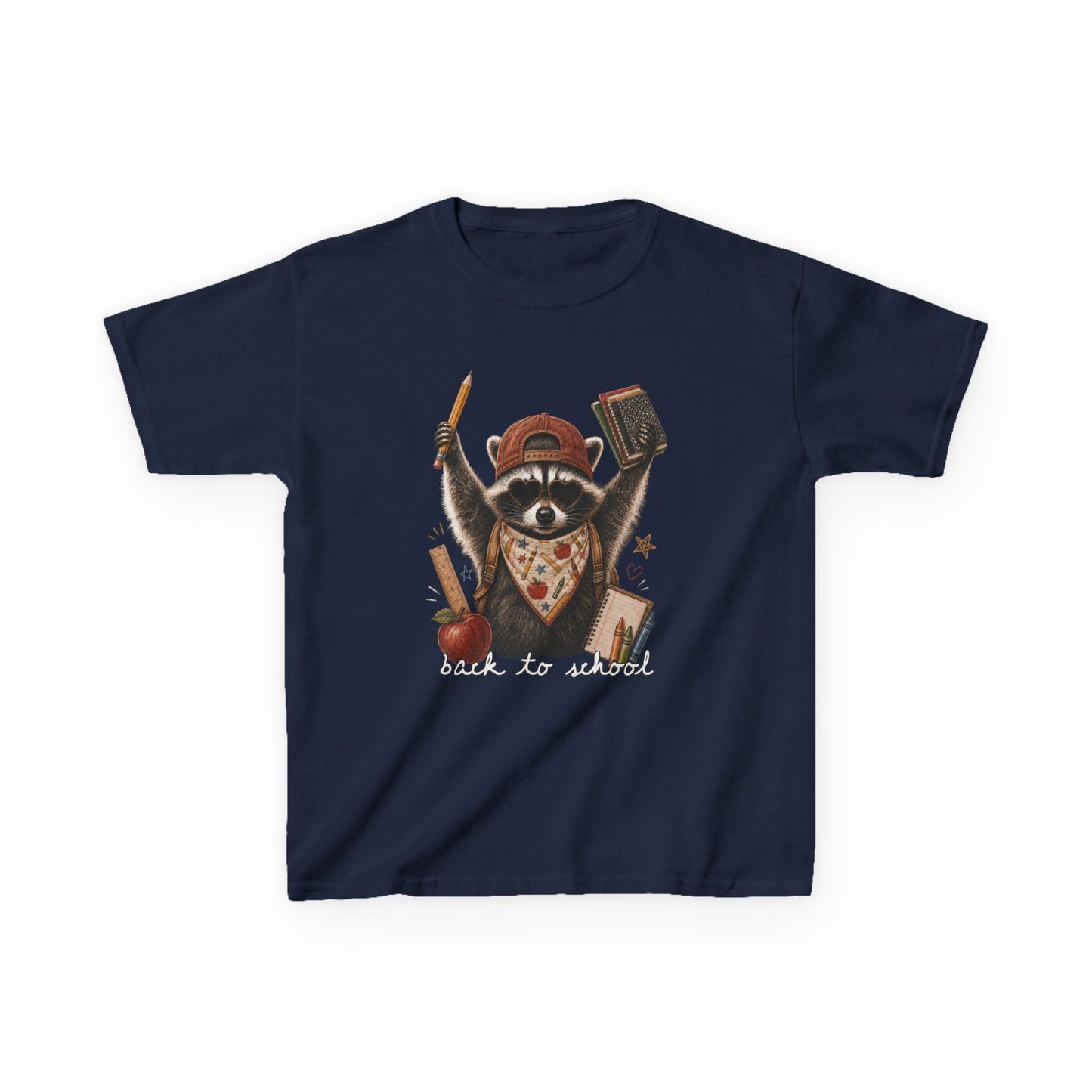 Kids Back to School Raccoon Classroom Tee