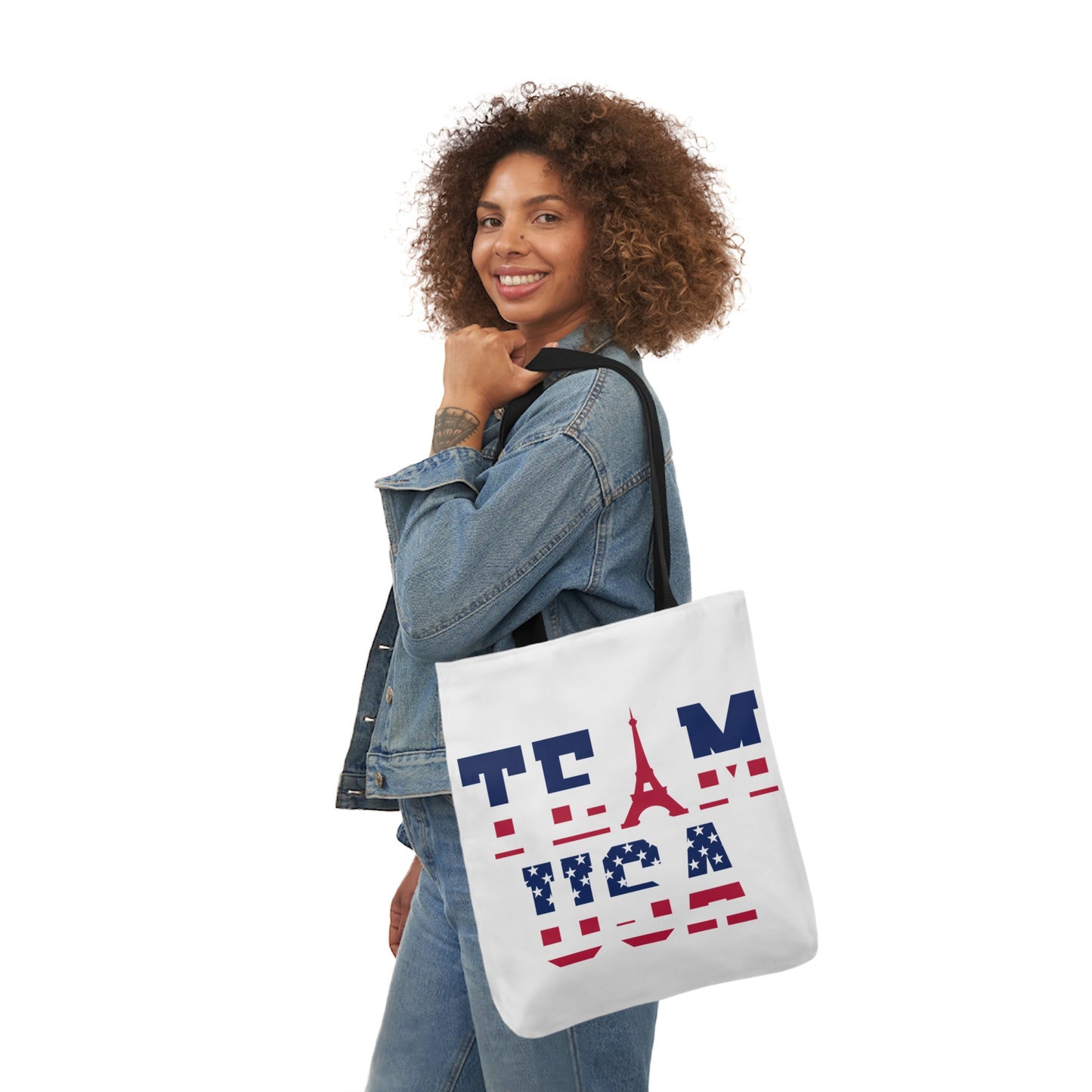 Team USA Paris Olympics Canvas Tote Bag, 5-Color Straps