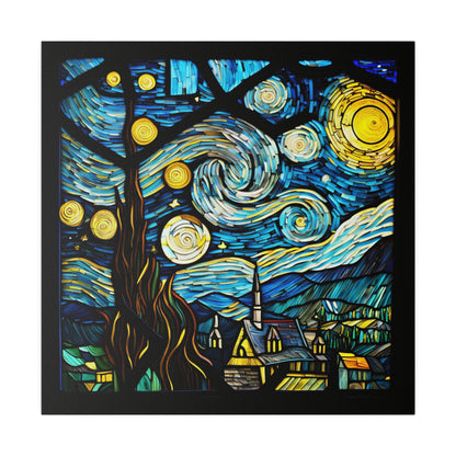 Van Gogh Starry Night Wall Art Matte Canvas